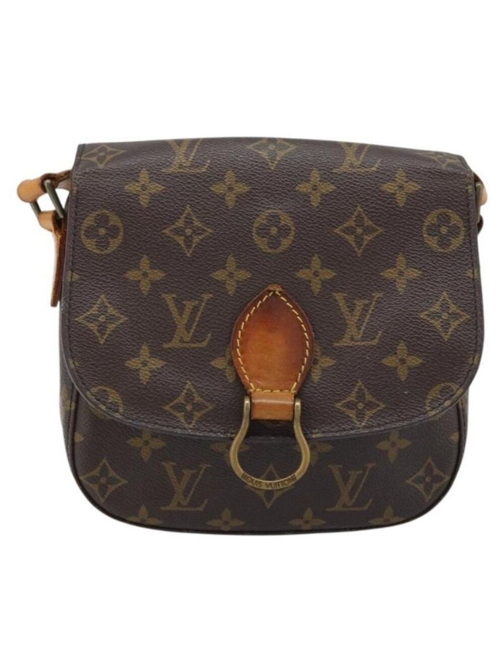 Authentic LOUIS VUITTON Monogram Saint Cloud MM Shoulder Bag M51243 LV - Picture 5 of 16